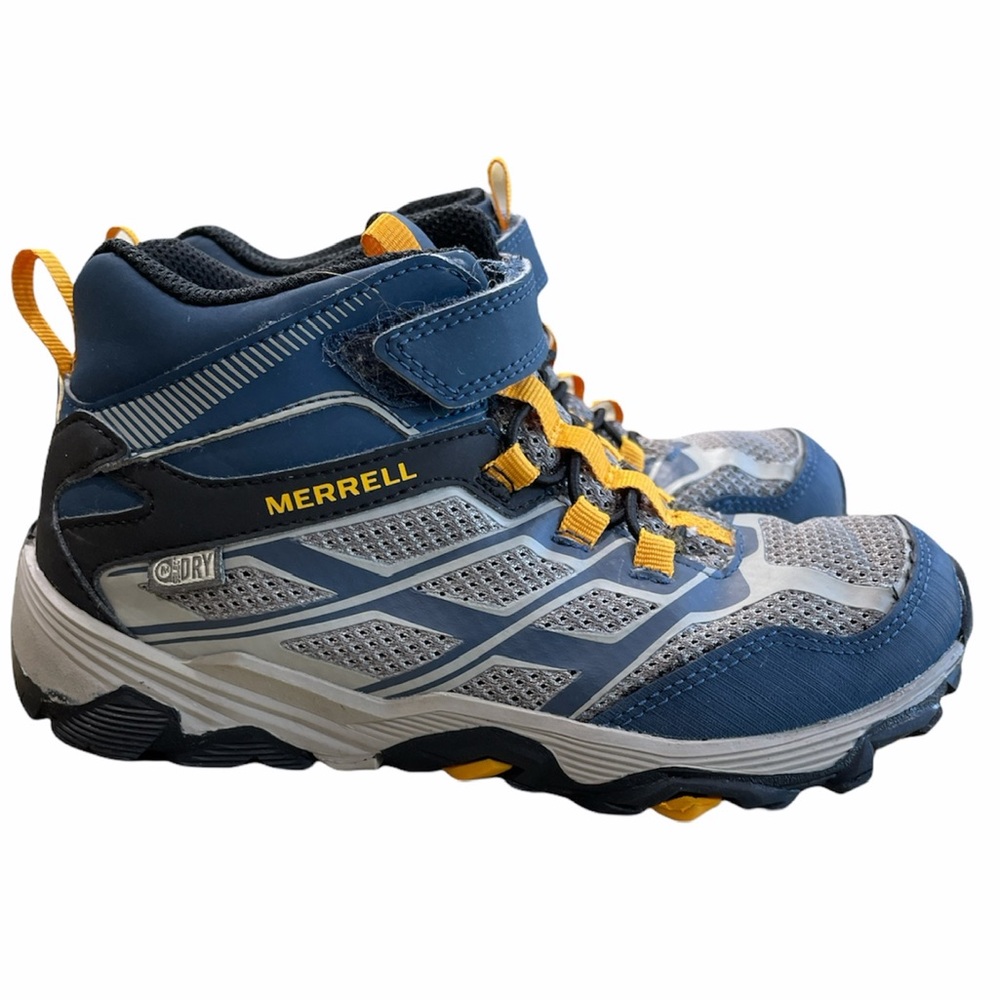 MERRELL KID’S MOAB FST MID A/C WATERPROOF BOOT NAVY/STONE